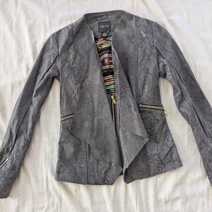 AS By DF Gray Women's Leather And Silk XS